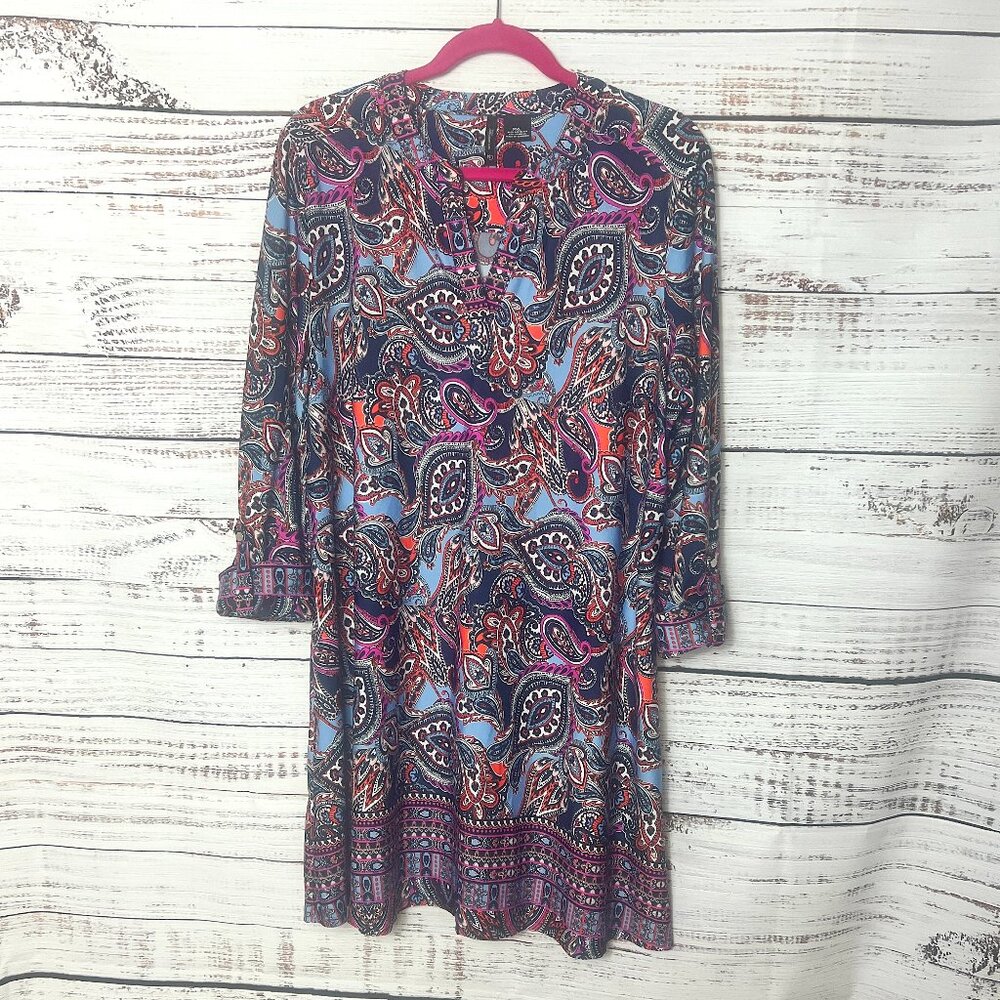 New Direction Women's Petite 3/4 sleeve tunic dress size  PXL